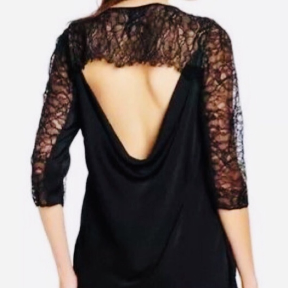 BCBGMaxAzria | Addy Open Back Lace Top